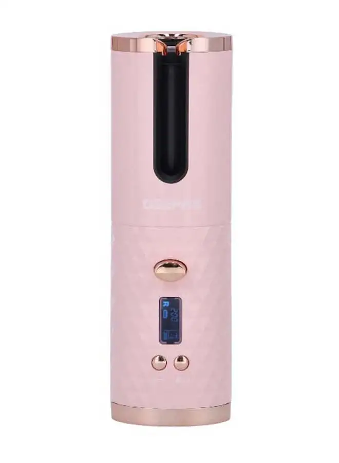 GEEPAS Geepas Wireless Automatic Hair Curler - Portable Electric Rotating with Heat Isolating Chamber, Temperature Control & Timer Settings, 2 Years Warranty Pink