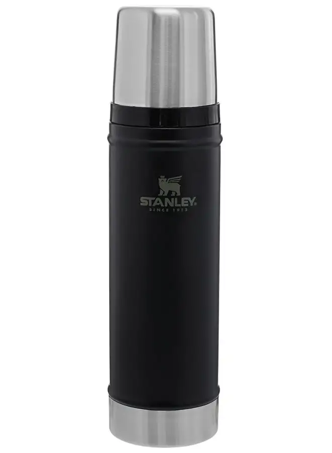 Stanley Classic Legendary Bottle 0.47L / 16OZ Matte Black – BPA FREE Stainless Steel Thermos | Keeps Cold or Hot for 15 Hours | Leakproof Lid Doubles as Cup | Dishwasher Safe | Lifetime Warranty