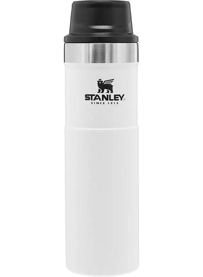 Stanley Classic Trigger Action Travel Mug 0.47L / 16OZ Polar White – Leakproof Cup | Hot & Cold Thermos Bottle | Insulated Tumbler for Coffee, Tea & Water | BPA FREE Stainless-Steel Travel Flask