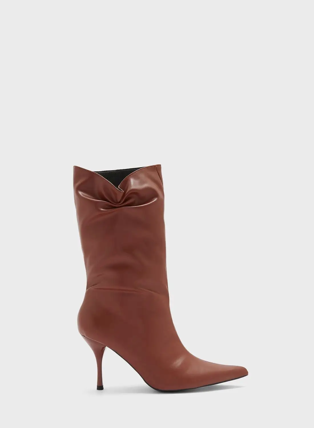 ELLA Ruched Pointed Stiletto Boot