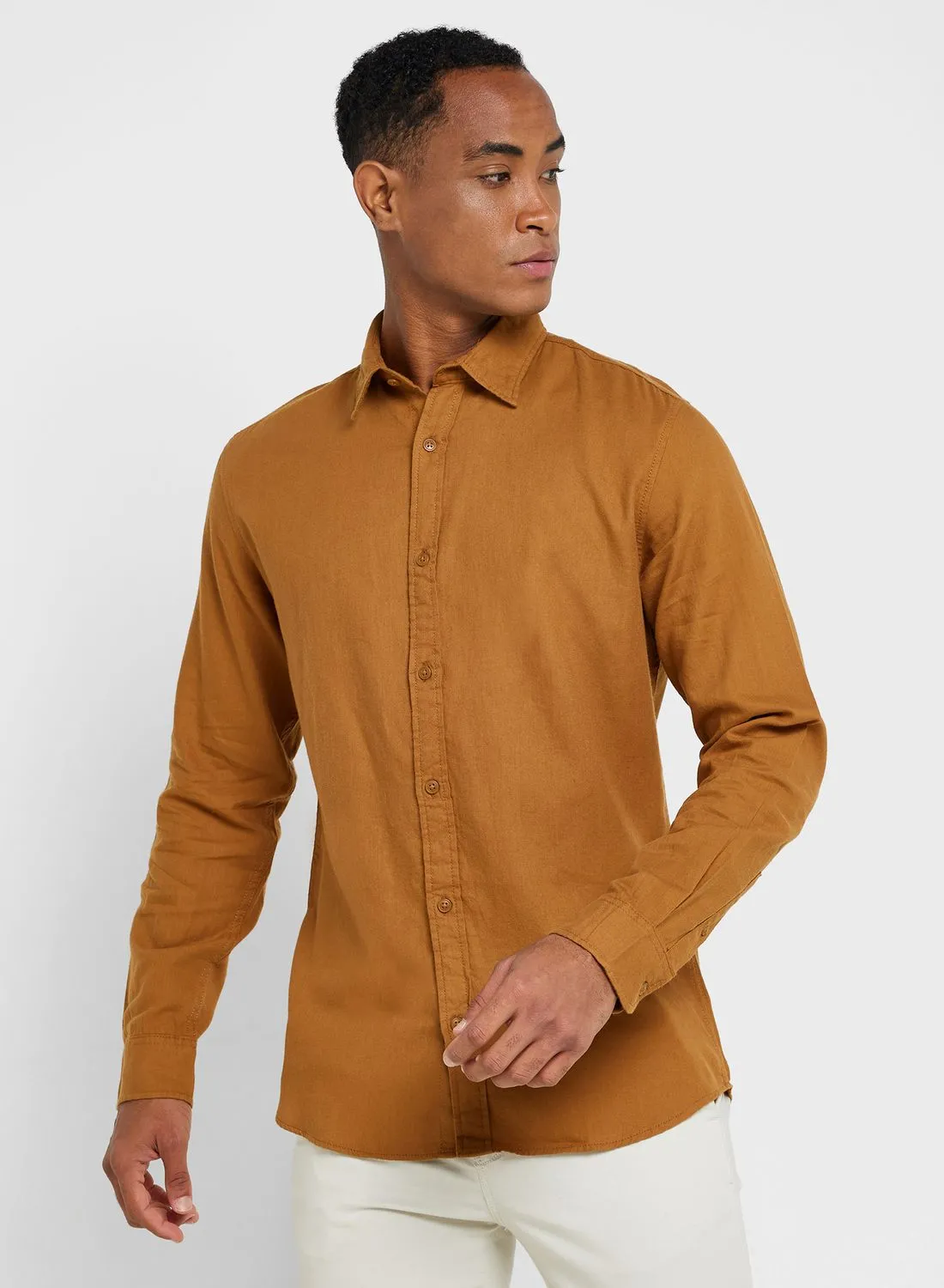 JACK & JONES Solid Regular Fit Shirt