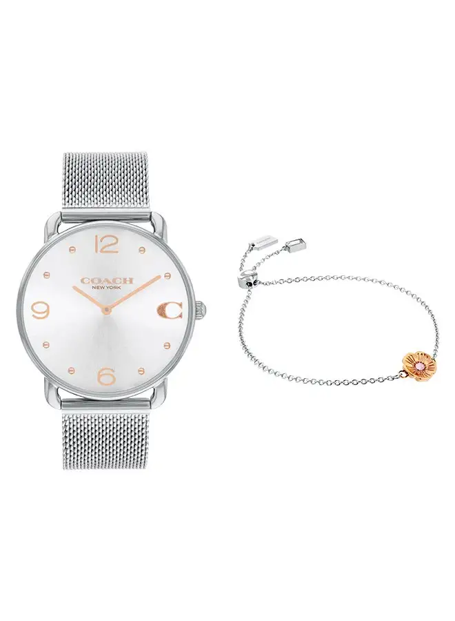 COACH Women's Analog Round Shape Stainless Steel Wrist Watch 14000103 - 36 Mm