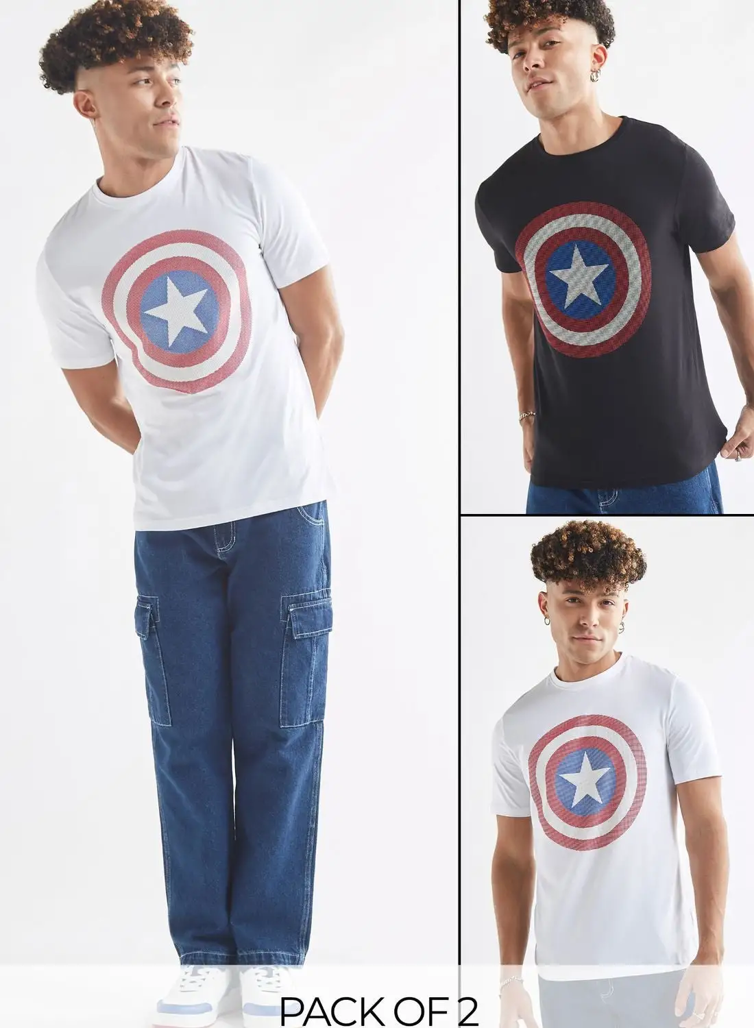 FAV 2 Set America Crew Neck T-Shirts