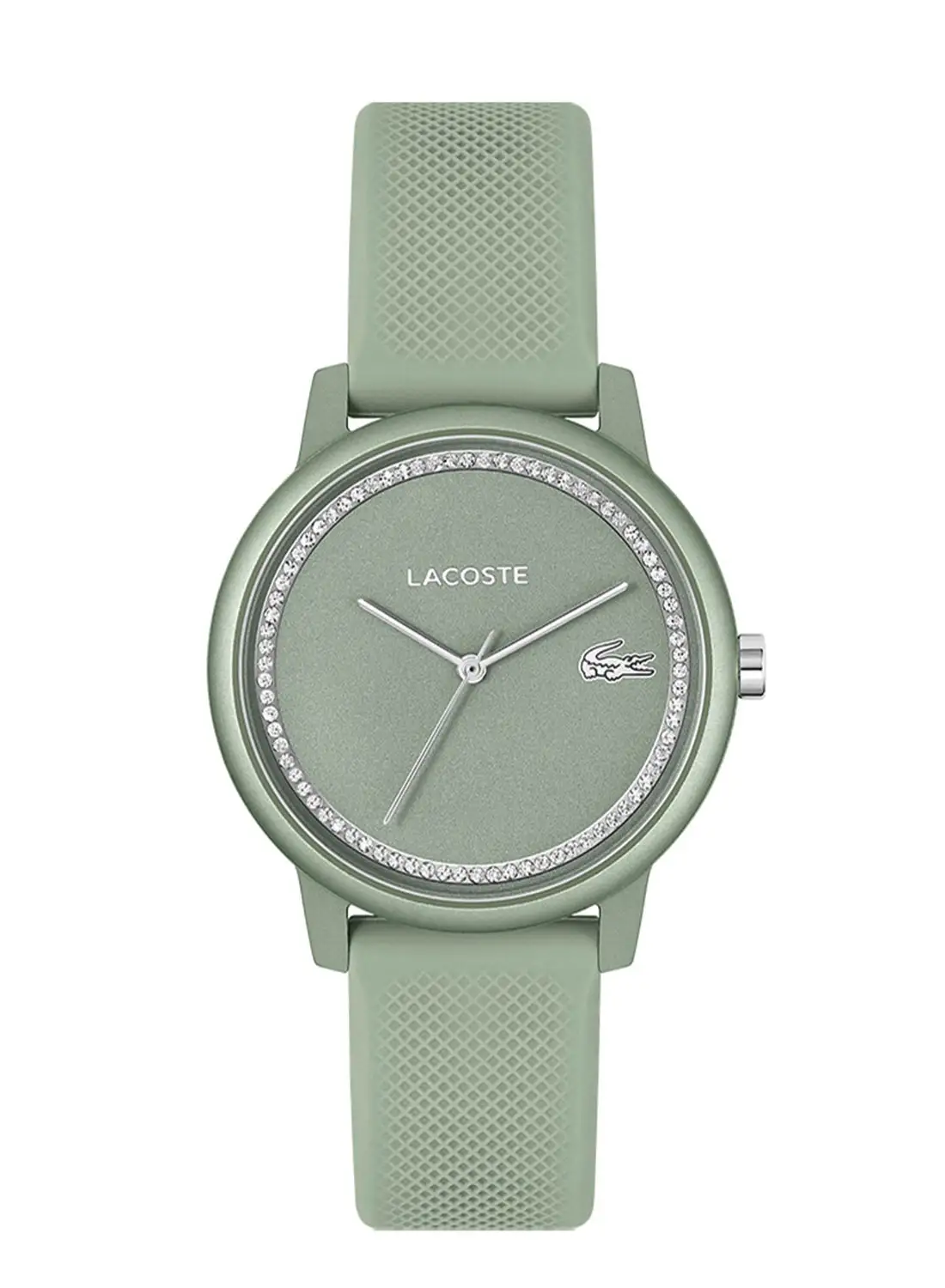 LACOSTE Women's Analog Round Shape Silicone Wrist Watch 2001320 - 36 Mm