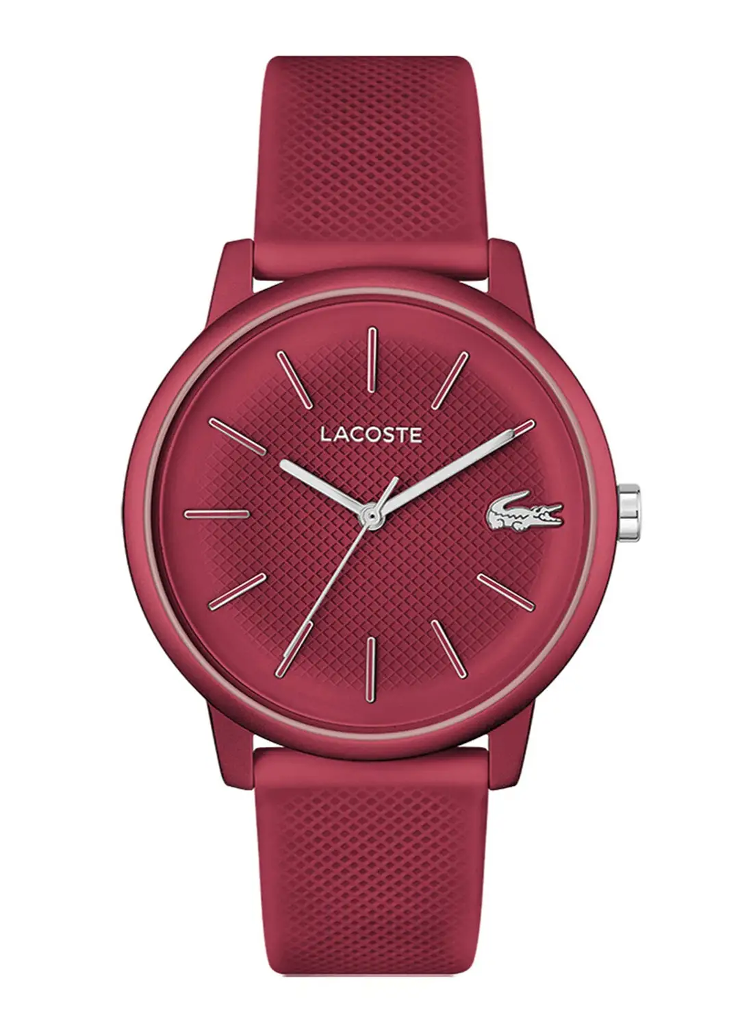 LACOSTE Men's Analog Round Shape Silicone Wrist Watch 2011283 - 42 Mm