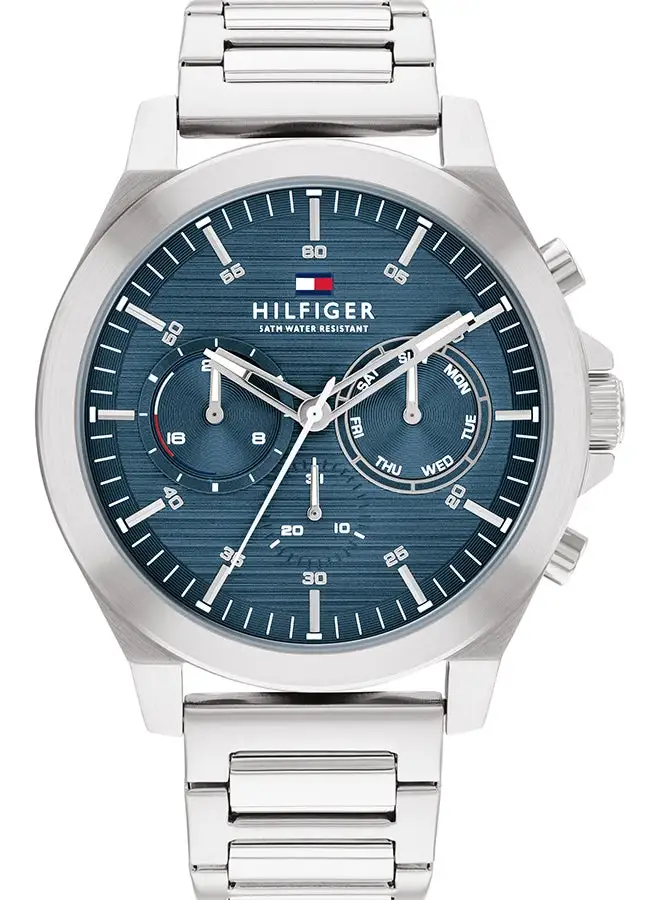 TOMMY HILFIGER Men's Analog Round Shape Stainless Steel Wrist Watch 1710518 - 46 Mm