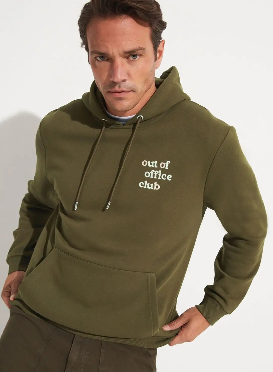 JUNE Causal Kangaroo Pocket Hooded Sweatshirt