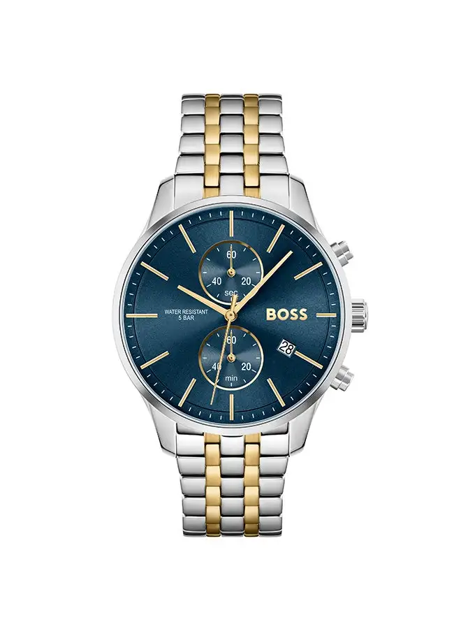 HUGO BOSS Men's Chronograph Round Shape Stainless Steel Wrist Watch 1513976 - 42 Mm