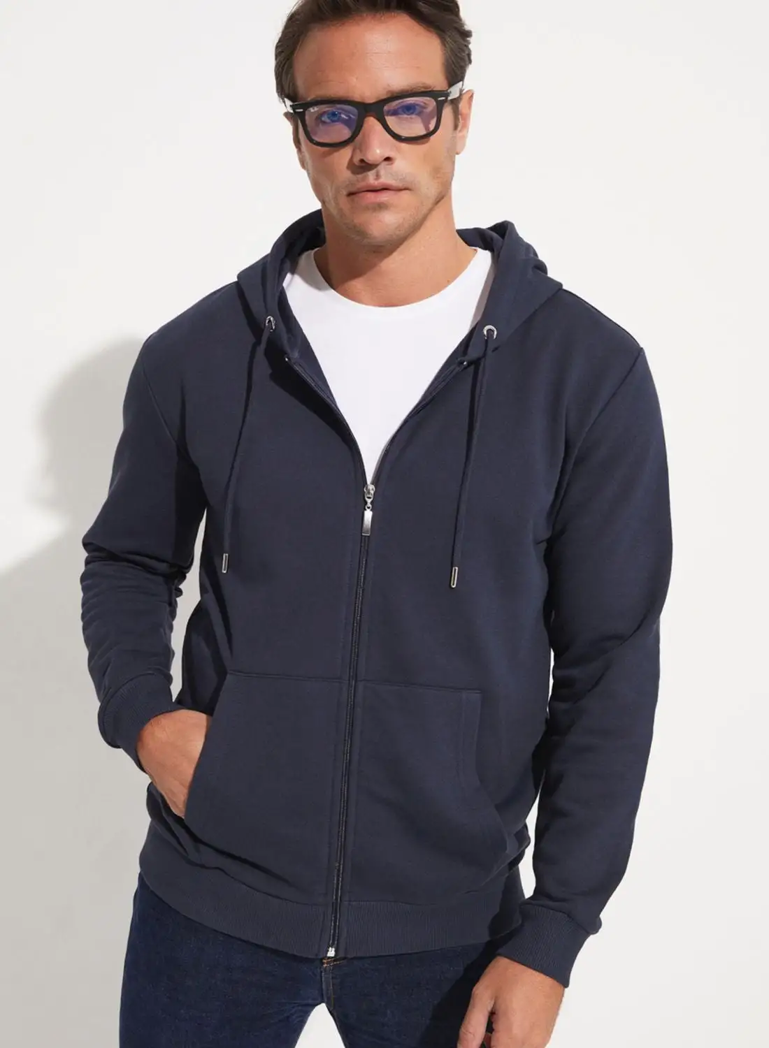 JUNE Casual Zippered Pocket Sweatshirt