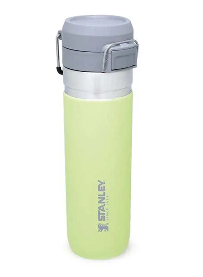 Stanley Quick Flip Water Bottle .71L / 24OZ Citron – Leakproof | Stainless Steel Water Bottle | Push Button Locking Lid | BPA FREE | Cup Holder Compatible | Dishwasher safe | Lifetime Warranty