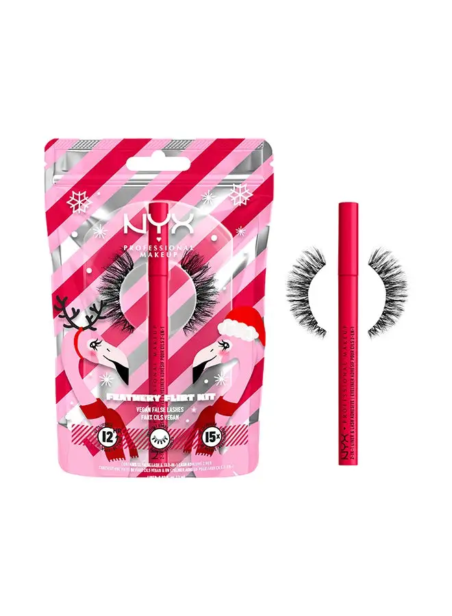 مجموعة هدايا NYX PROFESSIONAL MAKEUP Feathery Flirt Lash Holiday