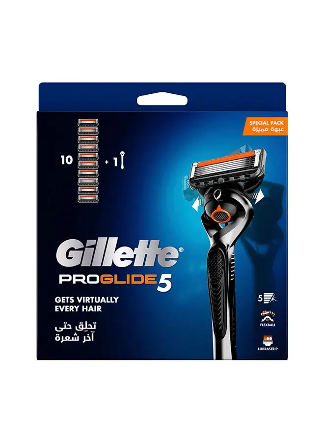 Gillette Pro Glide Handle With 10 Blades