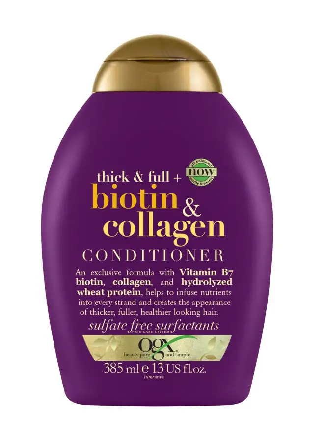 Ogx Conditioner, Thick & Full+ Biotin & Collagen Purple 385ml