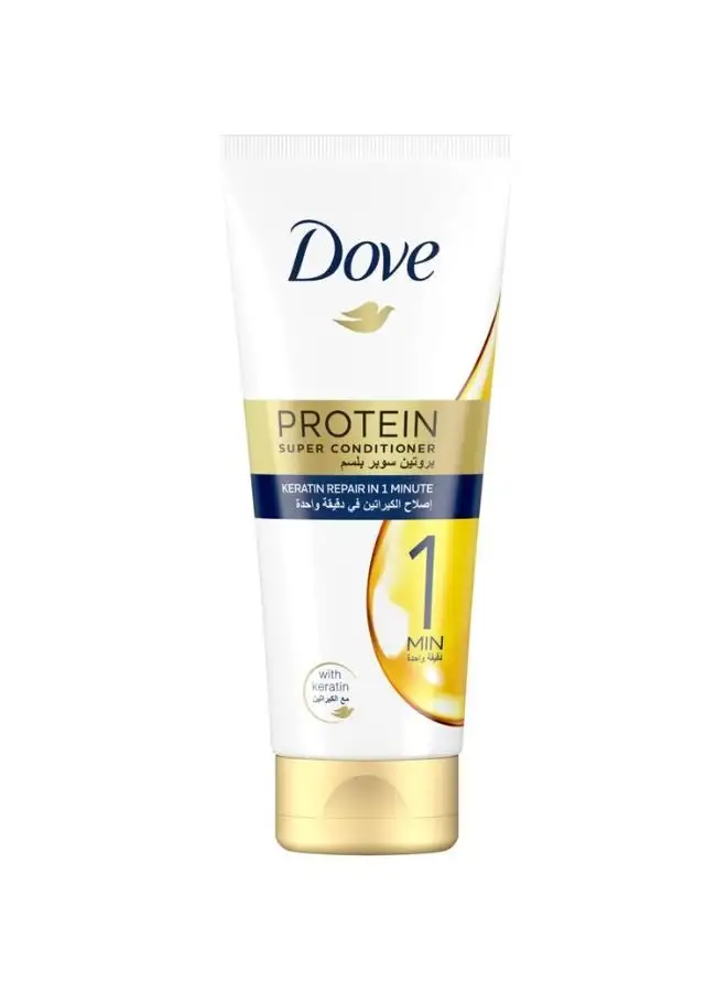 Dove Protein Super Conditioner Repairs Damaged Hair In Just 1 Minute With Keratin Repair White 180ml