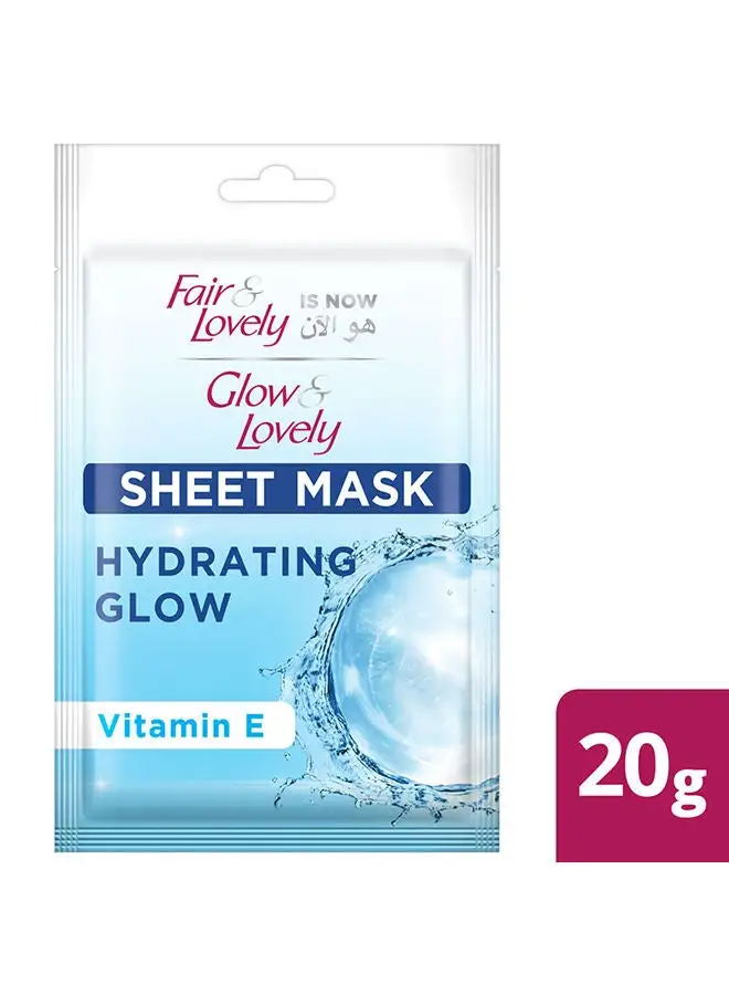 Glow & Lovely Vitamin Boost Sheet Mask For Plump Moisturized Skin Hydrating Glow 20grams