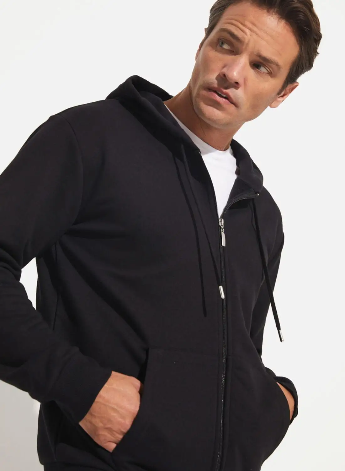 JUNE Casual Zippered Pocket Hoodie