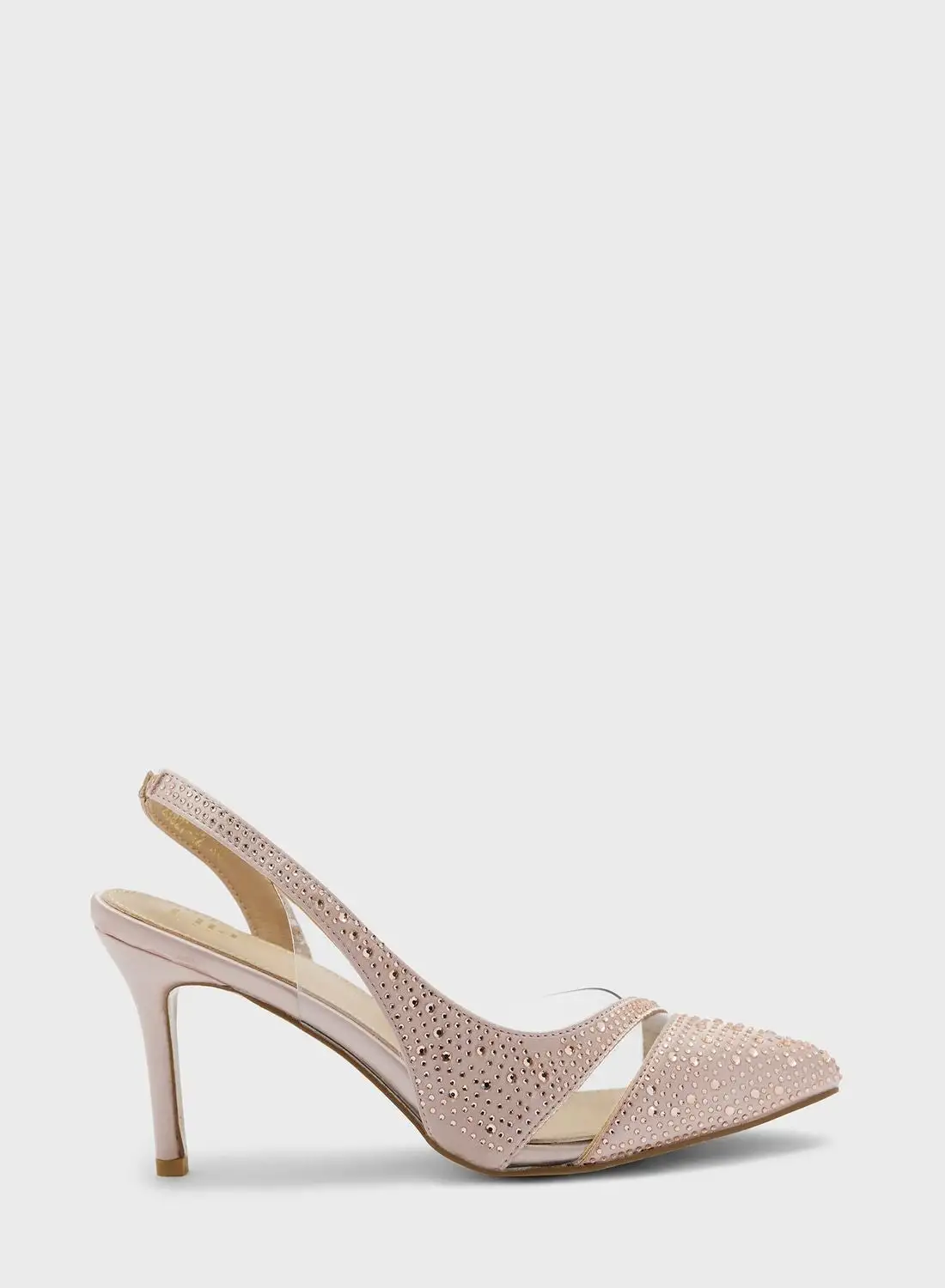 Ella Limited Edition Diamante Stone And Clear Slingback Pump