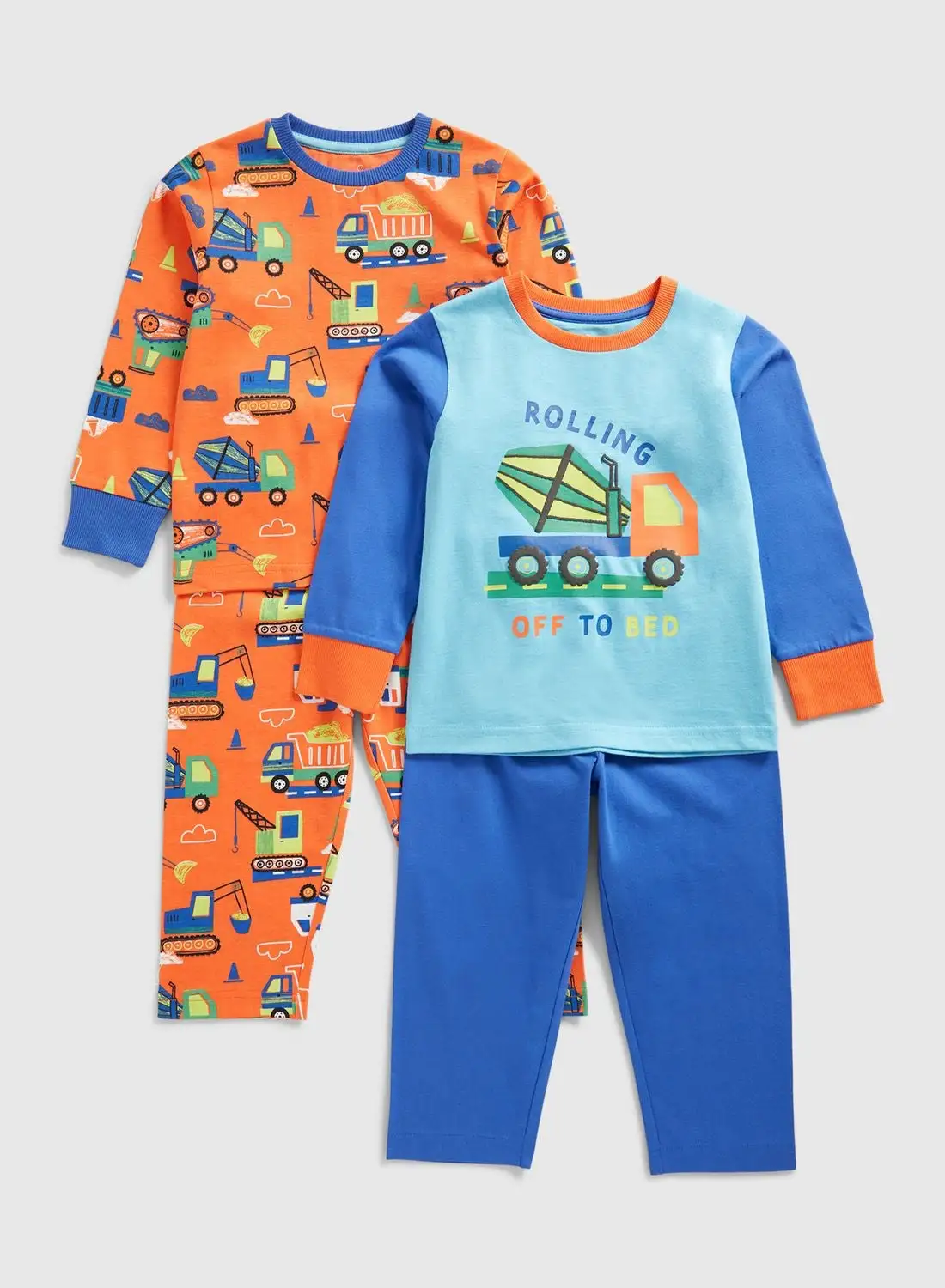 mothercare Kids 2 Pack Printed Long Pajama Set