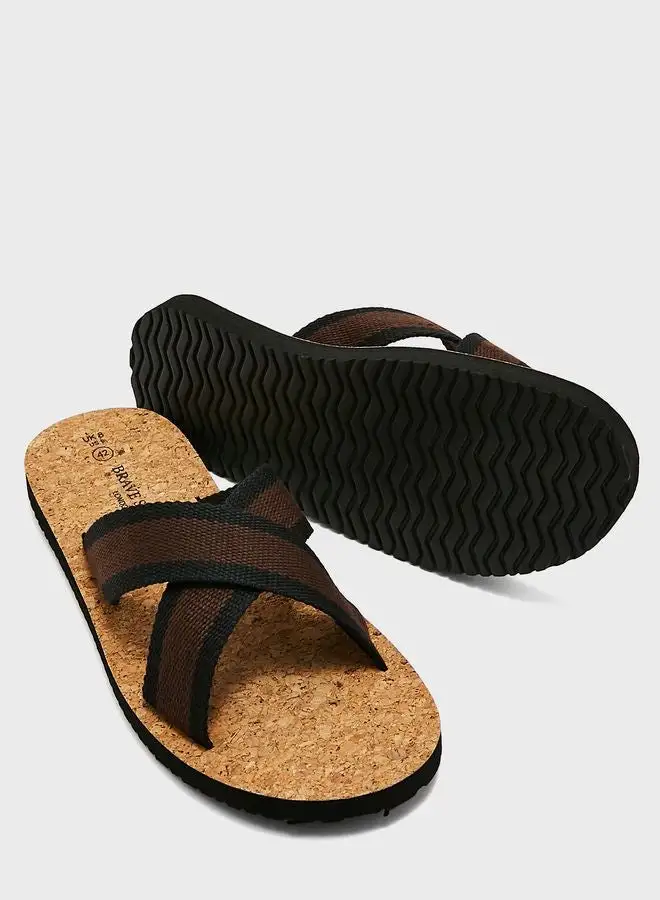 BRAVE SOUL Drew Cross Strap Sandals