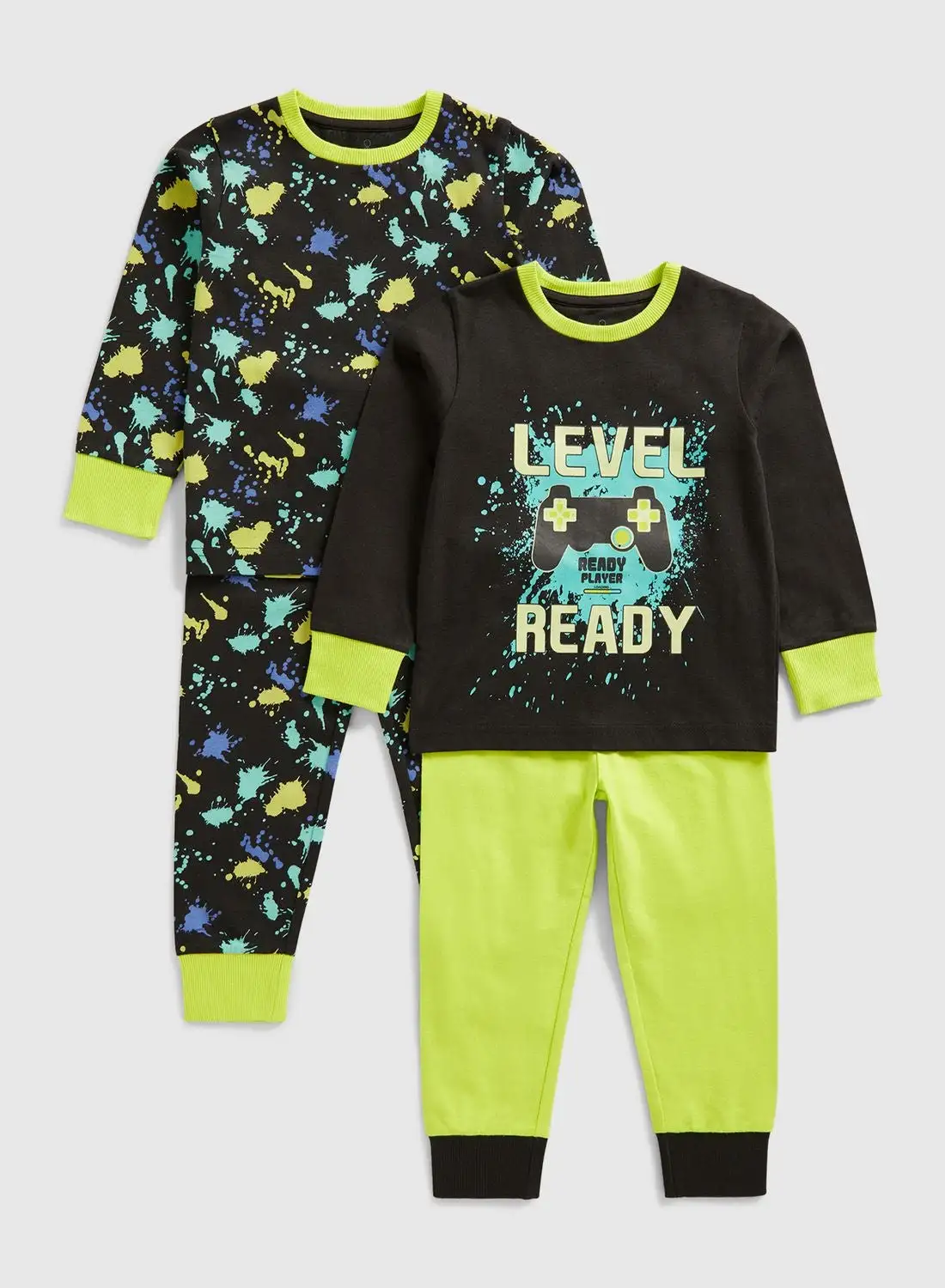 mothercare Kids 2 Pack Printed Long Pajama Set