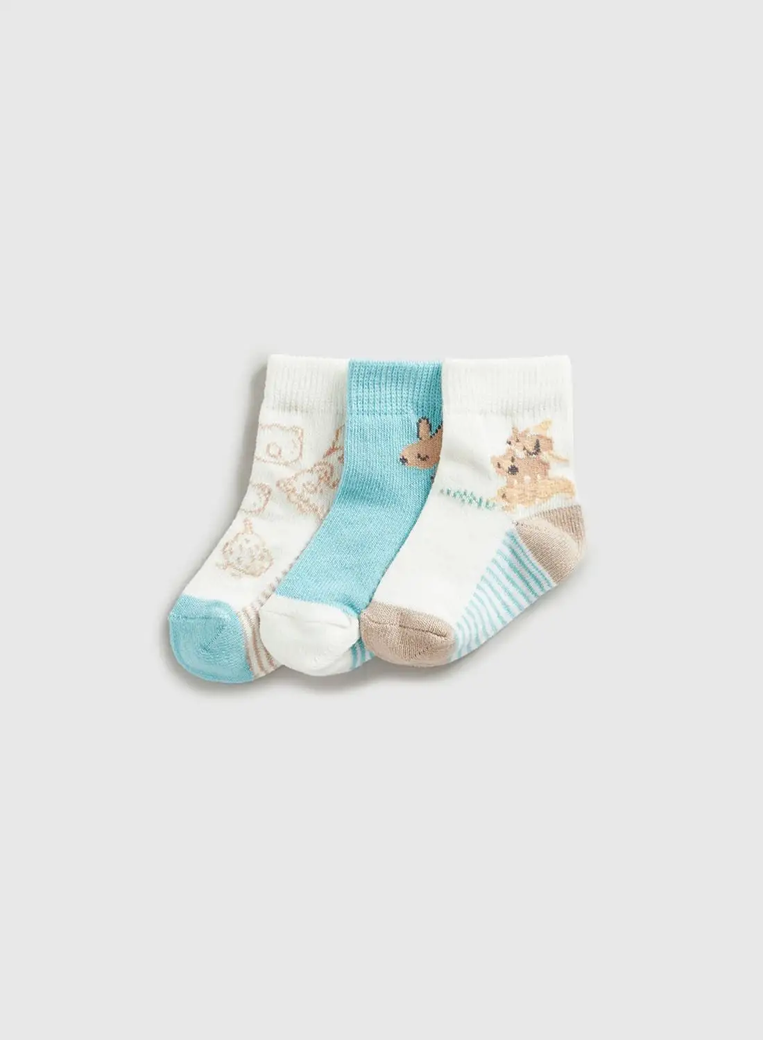 mothercare Infant 3 Pack Assorted Socks