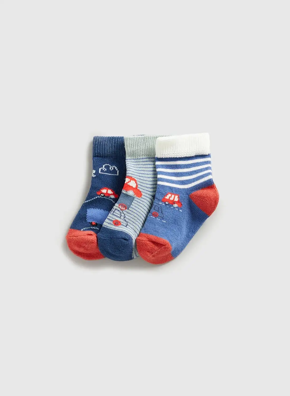 mothercare Infant 3 Pack Assorted Socks