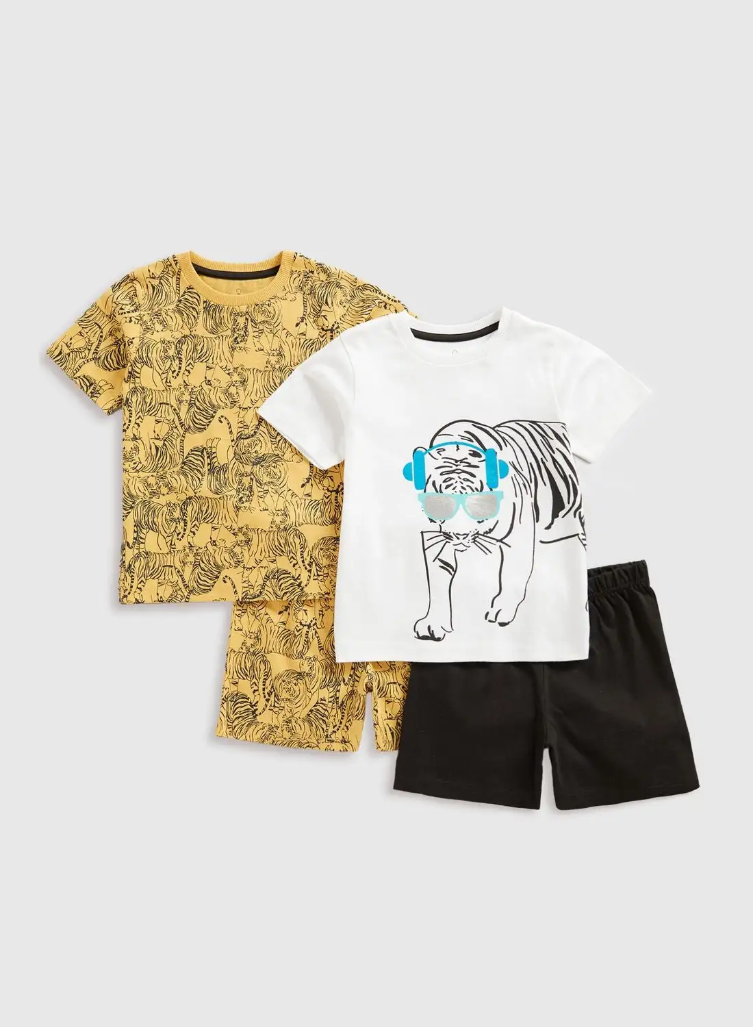 mothercare Kids 2 Pack Printed T-Shirt and Shorts Set