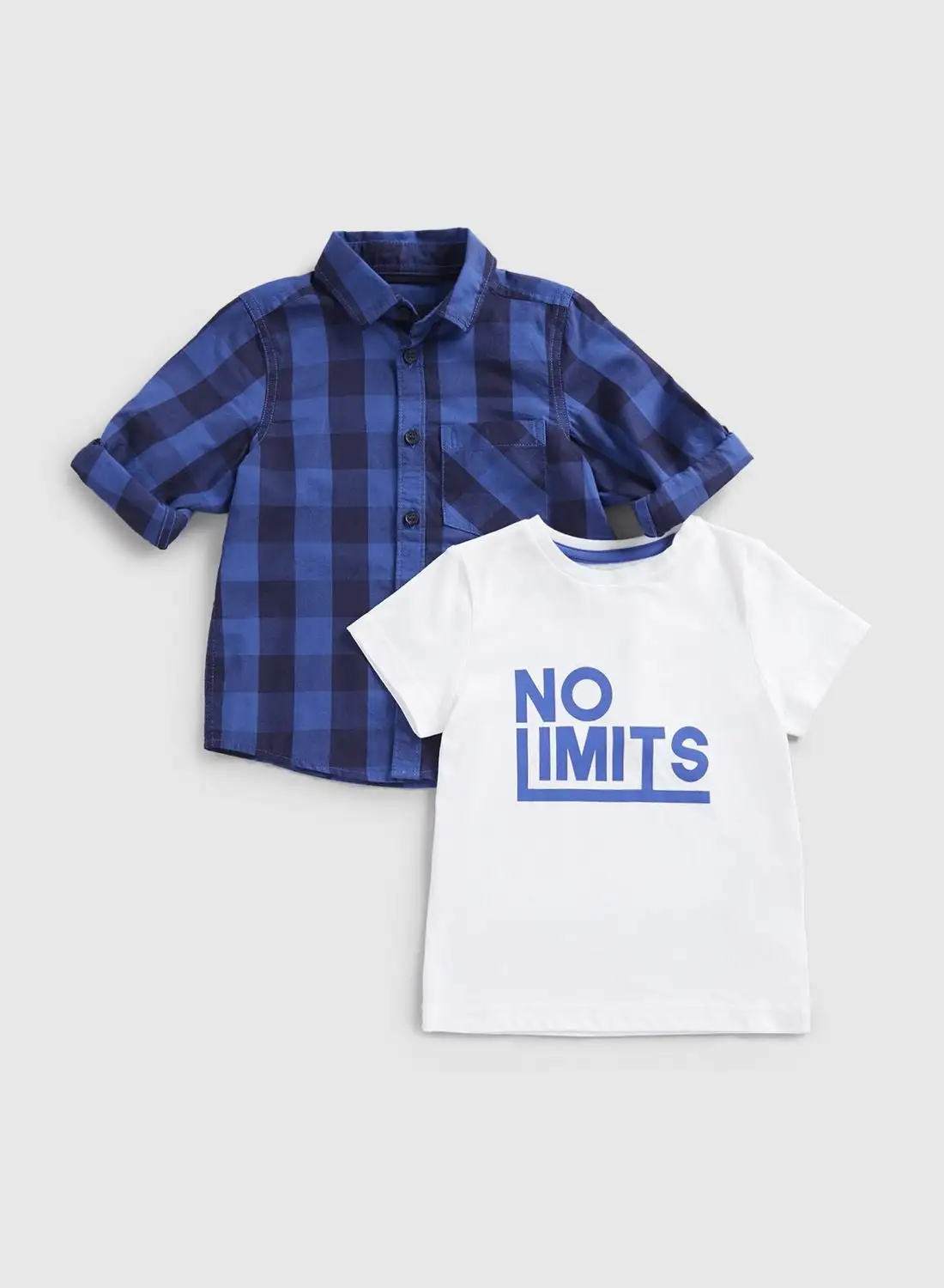 mothercare Kids Checked Shirt & T-Shirt Set