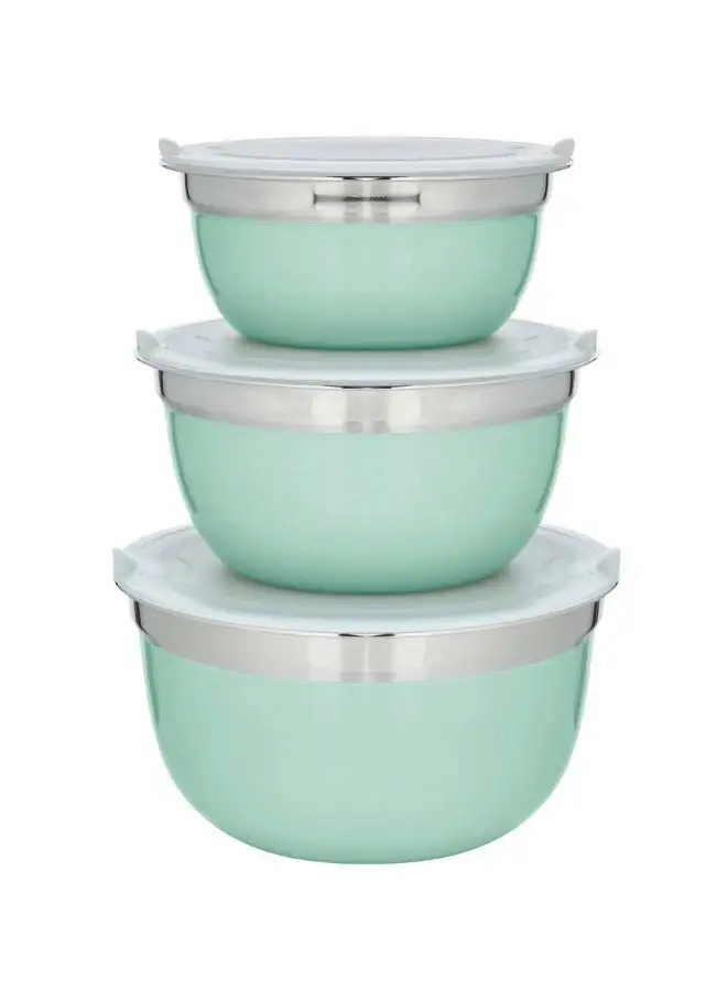 Winsor WINSOR Mixing Bowls With Airtight Lids | Stainless Steel Mixing Bowls Set | 3 Sizes With Non-Slip Silicone Bottom, Fit As Baking Gift Or Kitchen Cereal Salad