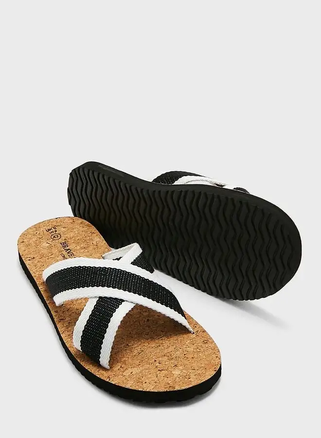 BRAVE SOUL Drew Cross Strap Sandals