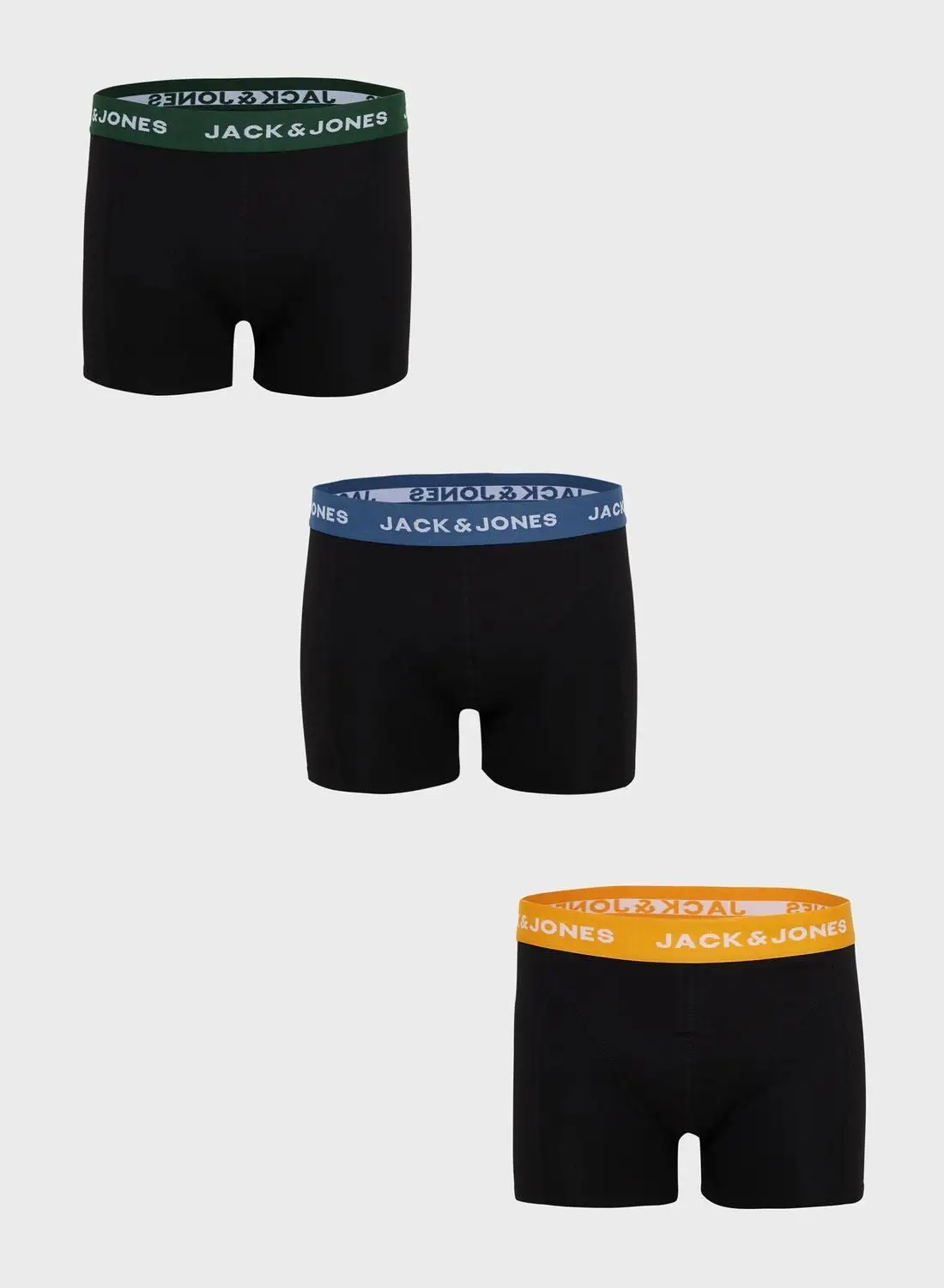 JACK & JONES 3 Pack Logo Band Trunks