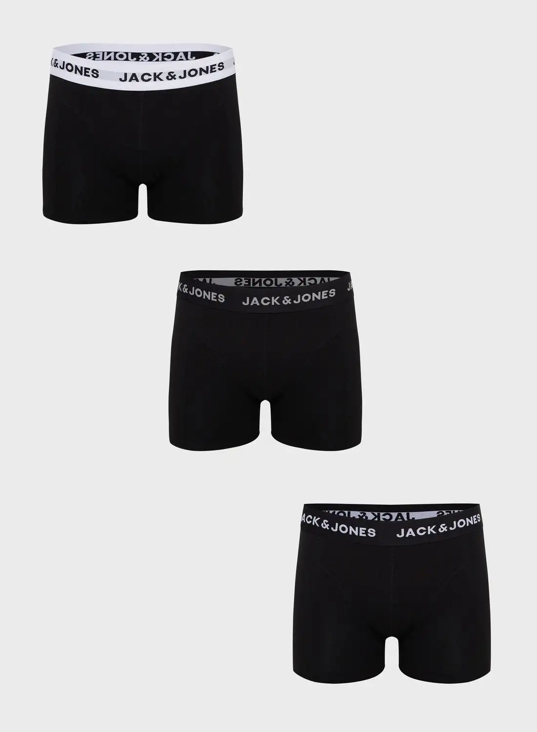 JACK & JONES 3 Pack Logo Band Trunks