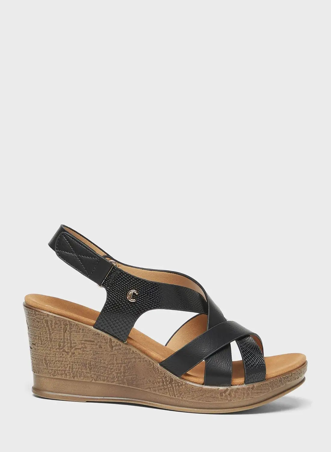 Le Confort Multi Strap Wedge Sandals