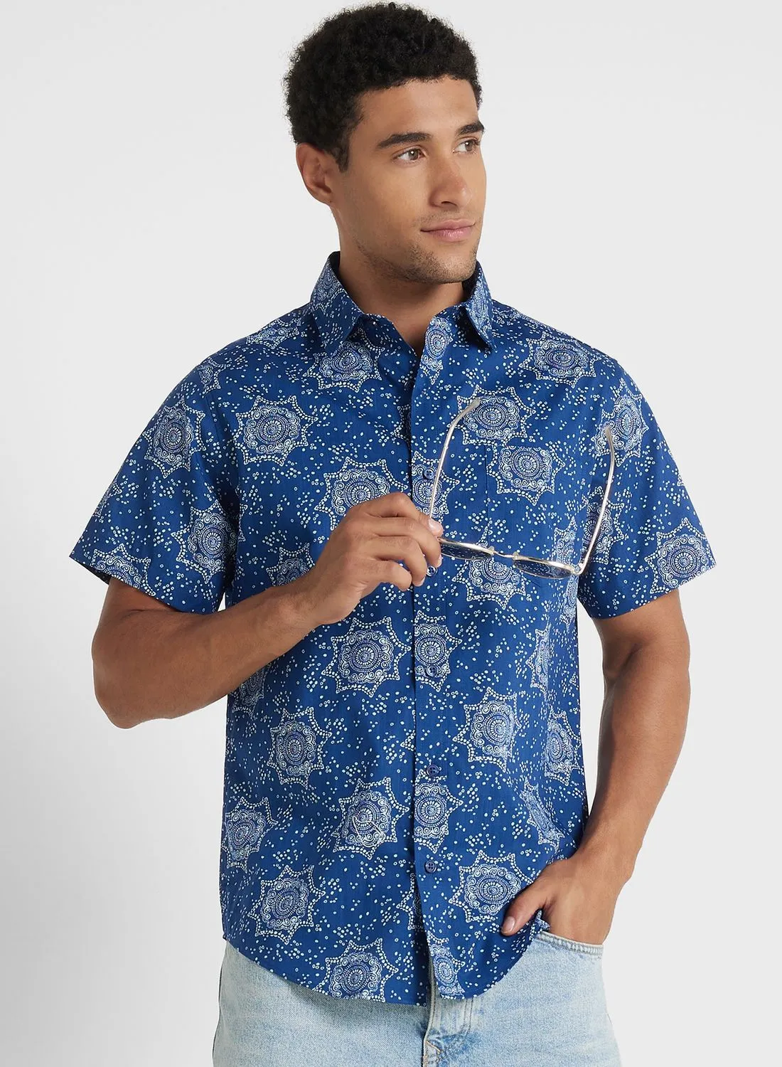 Seventy Five Geo Print Shirt