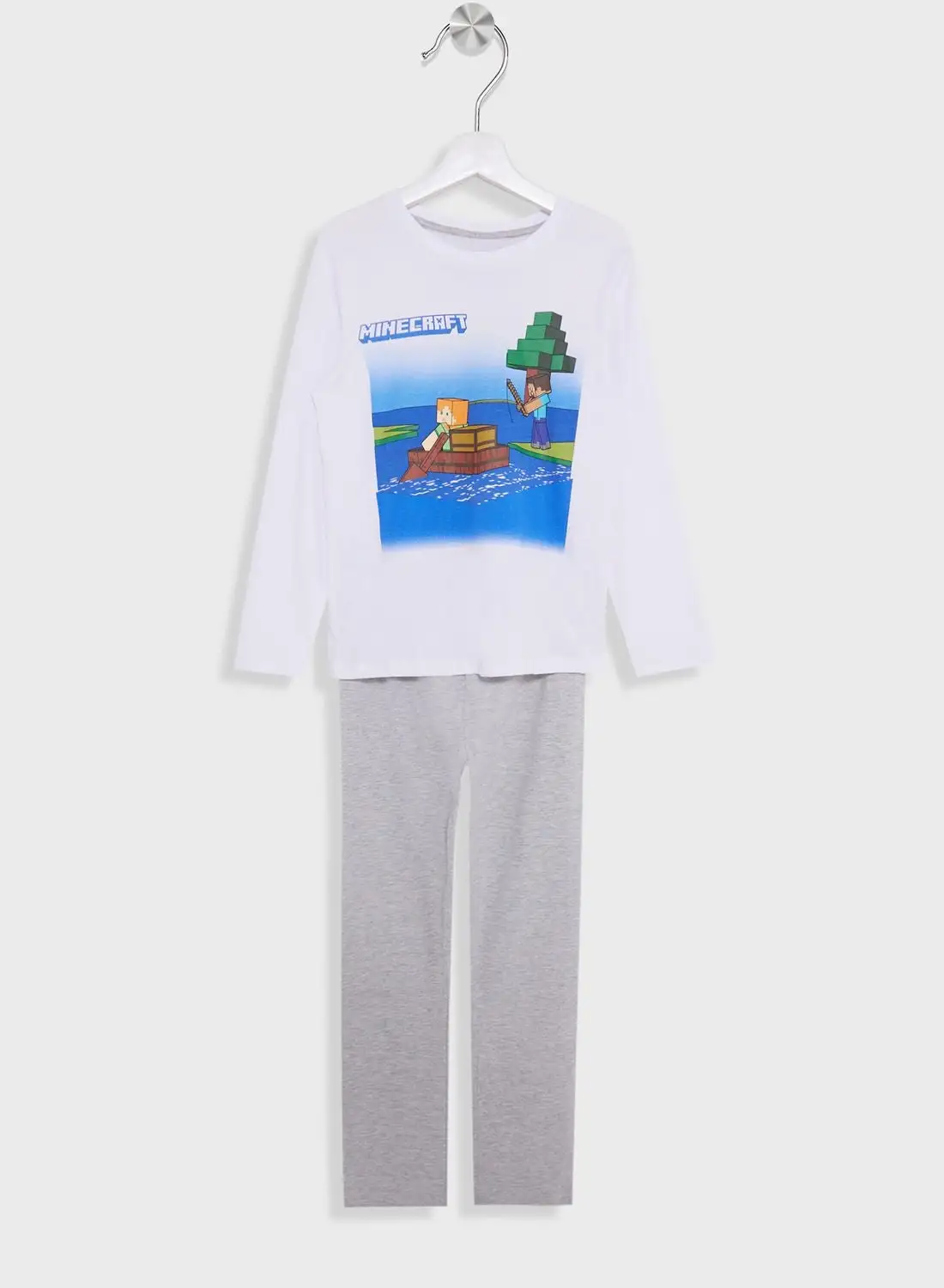 MINECRAFT Minecraft Boys Printed Long Sleeve T-shirt and Pant Set