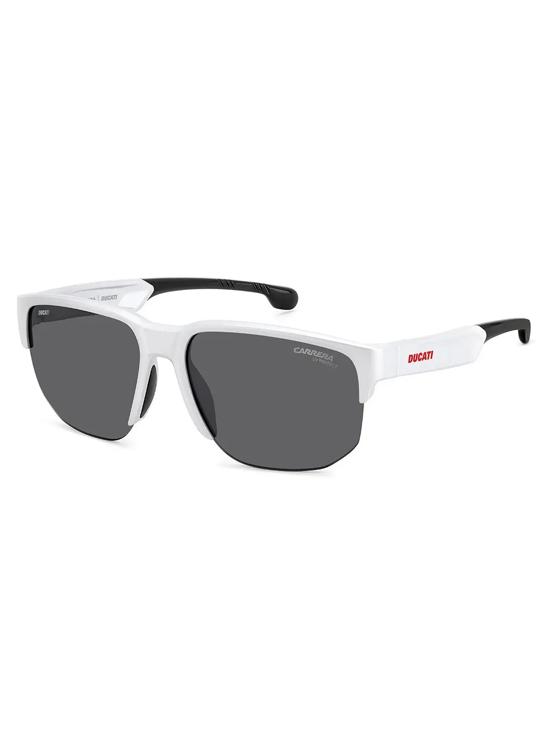 Carrera Men's UV Protection Rectangular Sunglasses - Carduc 028/S White Millimeter - Lens Size: 63 Mm