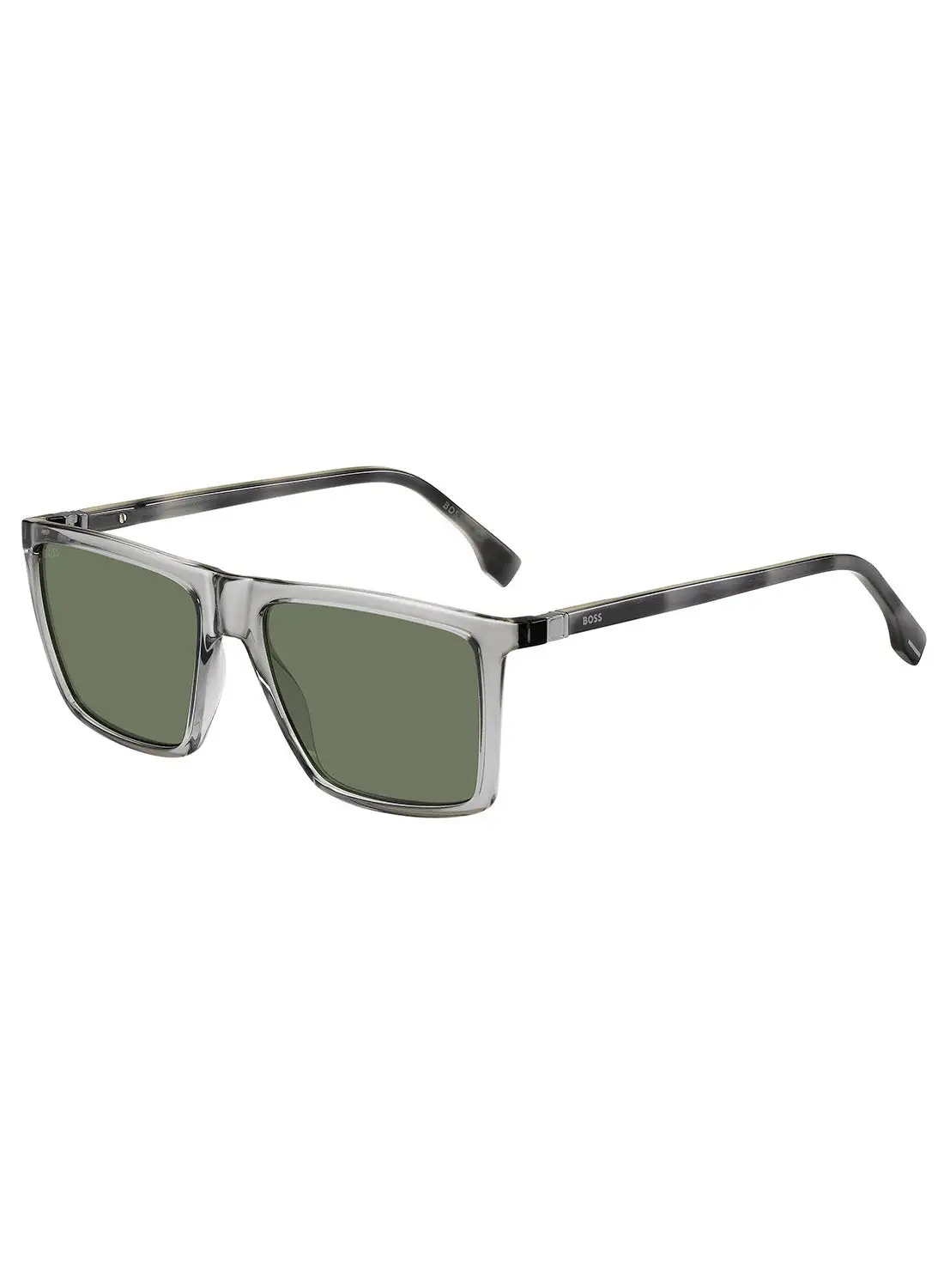 HUGO BOSS Men's UV Protection Rectangular Sunglasses - Boss 1490/S Grey Millimeter - Lens Size: 56 Mm