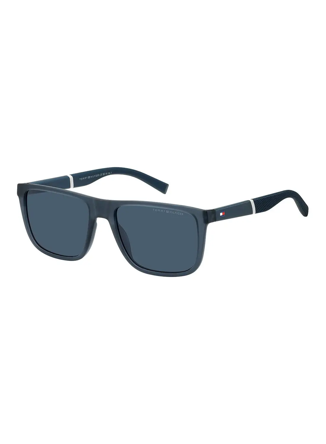 TOMMY HILFIGER Men's UV Protection Rectangular Sunglasses - Th 2043/S Blue Millimeter - Lens Size: 56 Mm