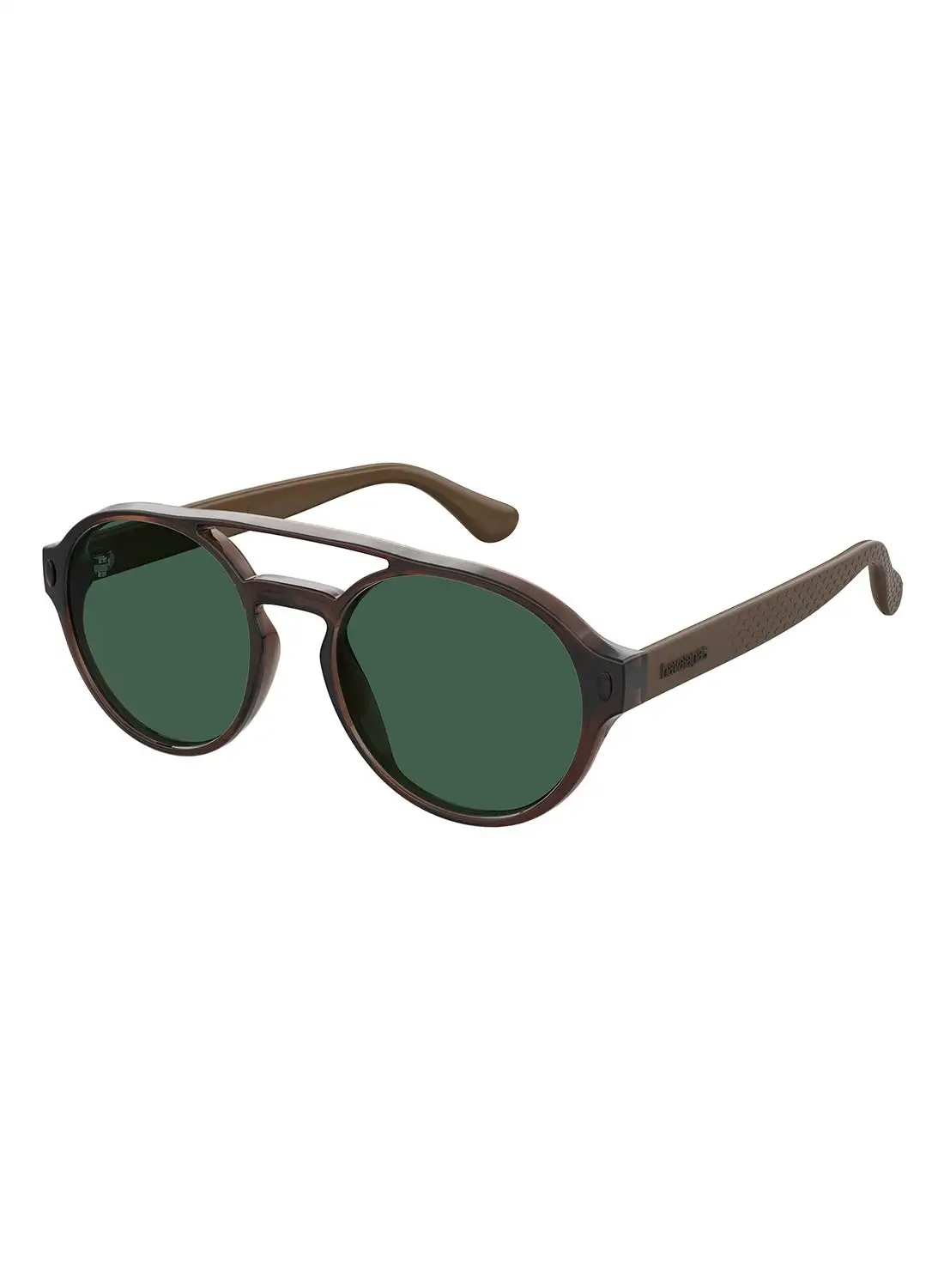 havaianas Unisex UV Protection Round Sunglasses - Sancho Brown Millimeter - Lens Size: 53 Mm