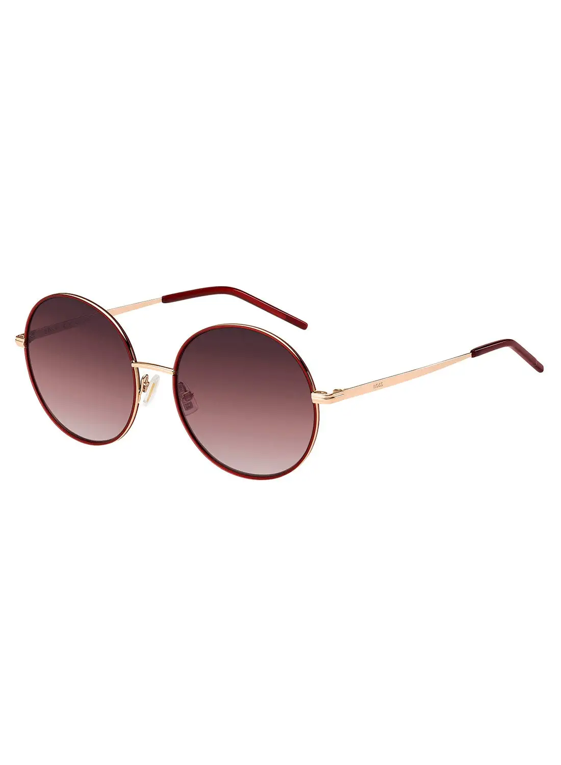 HUGO BOSS Women's UV Protection Round Sunglasses - Boss 1593/S Gold Millimeter - Lens Size: 54 Mm