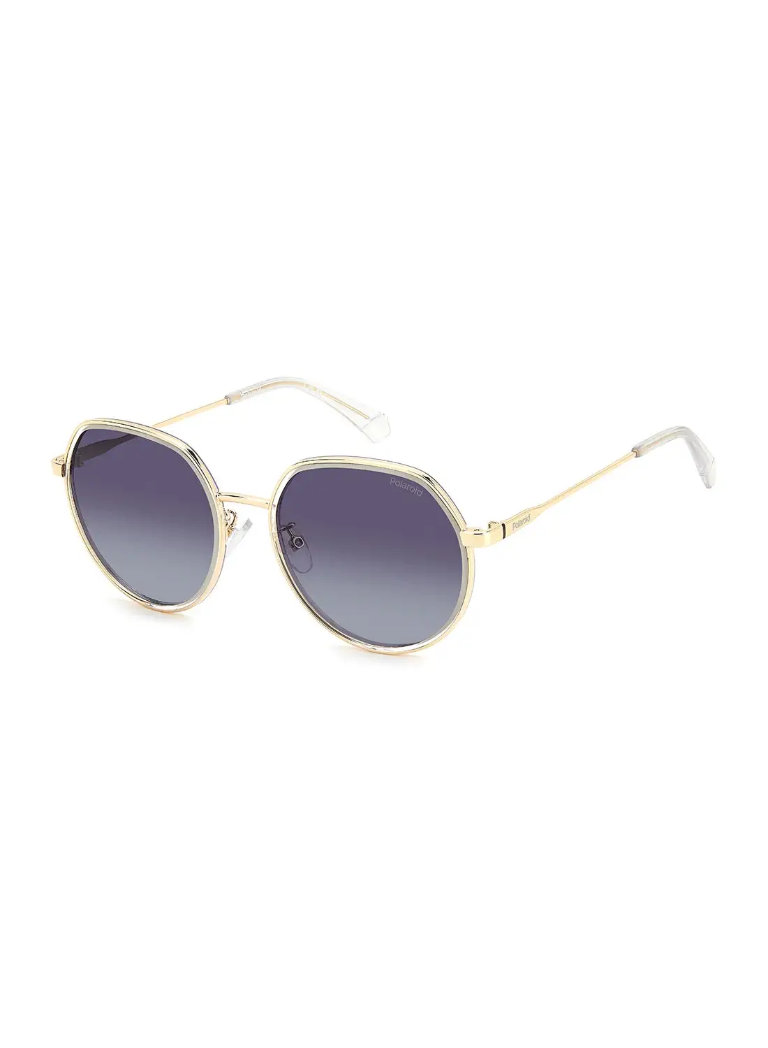 Polaroid Unisex Polarized Oval Sunglasses - Pld 4160/G/S/X Gold Millimeter - Lens Size: 55 Mm