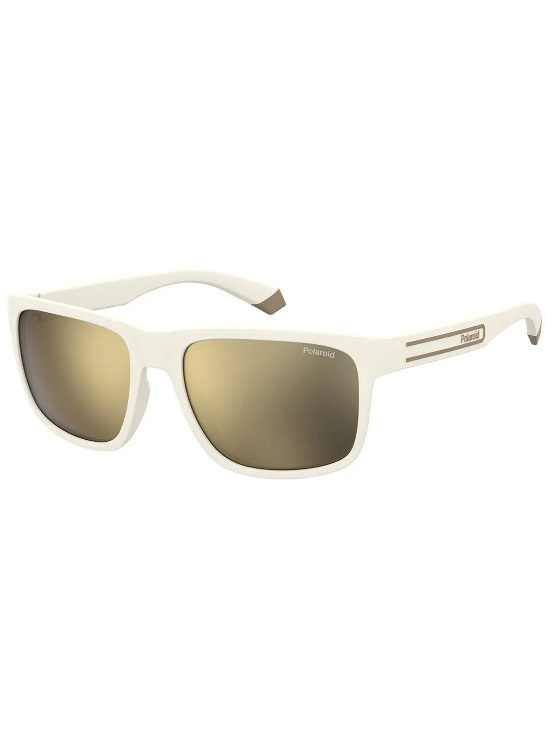 Polaroid Men's Polarized Rectangular Sunglasses - Pld 2157/S White Millimeter - Lens Size: 57 Mm