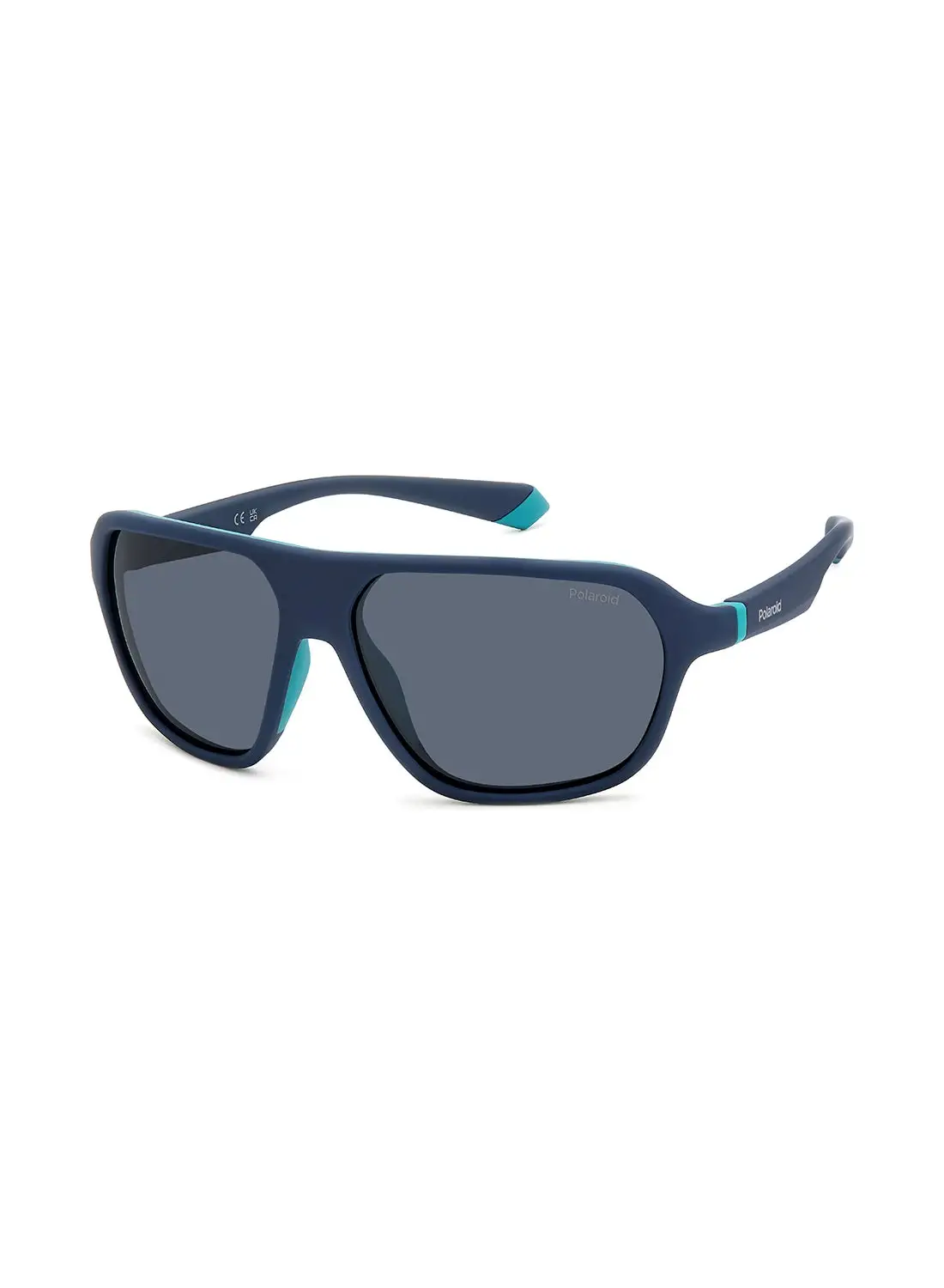 Polaroid Unisex Polarized Rectangular Sunglasses - Pld 2152/S Blue Millimeter - Lens Size: 59 Mm