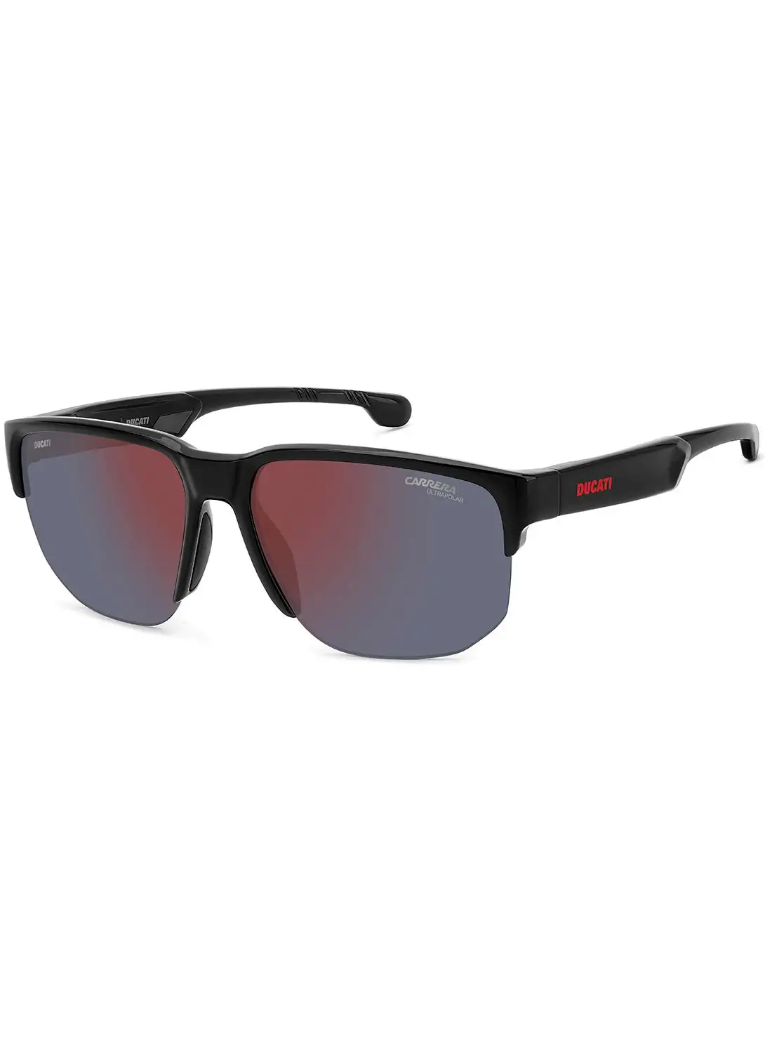 Carrera Men's Polarized Rectangular Sunglasses - Carduc 028/S Black Millimeter - Lens Size: 63 Mm