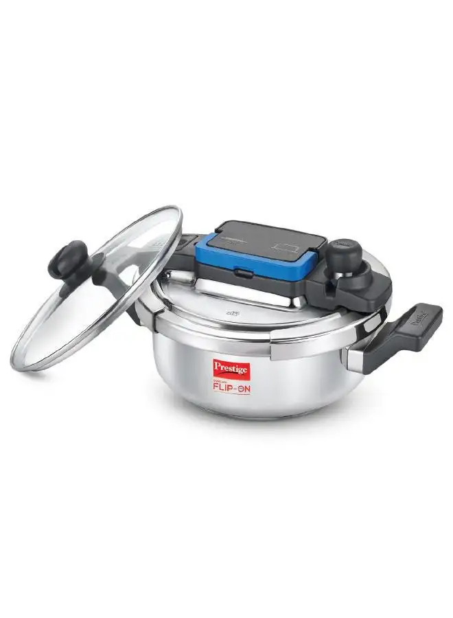 Prestige Prestige Svachh FLIP-ON Mini SS Pressure Cooker 18 cm-2 L with Glass Lid