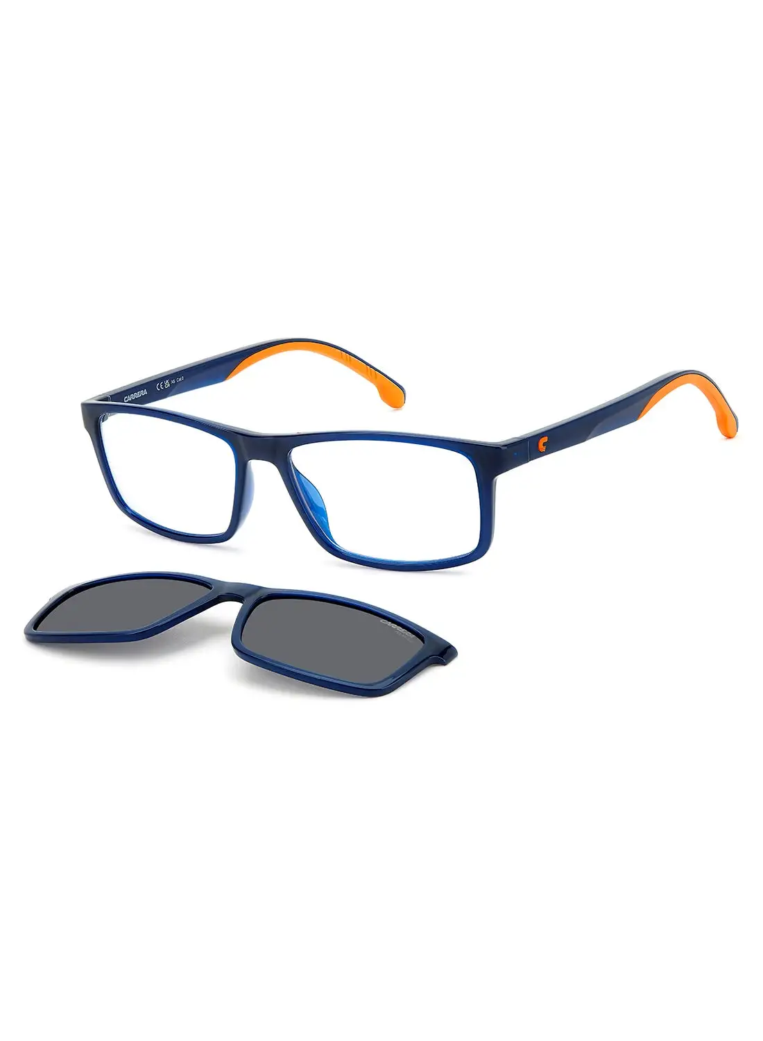 Carrera Men's Polarized Rectangular Sunglasses - Ca 8065/Cs Blue Millimeter - Lens Size: 55 Mm