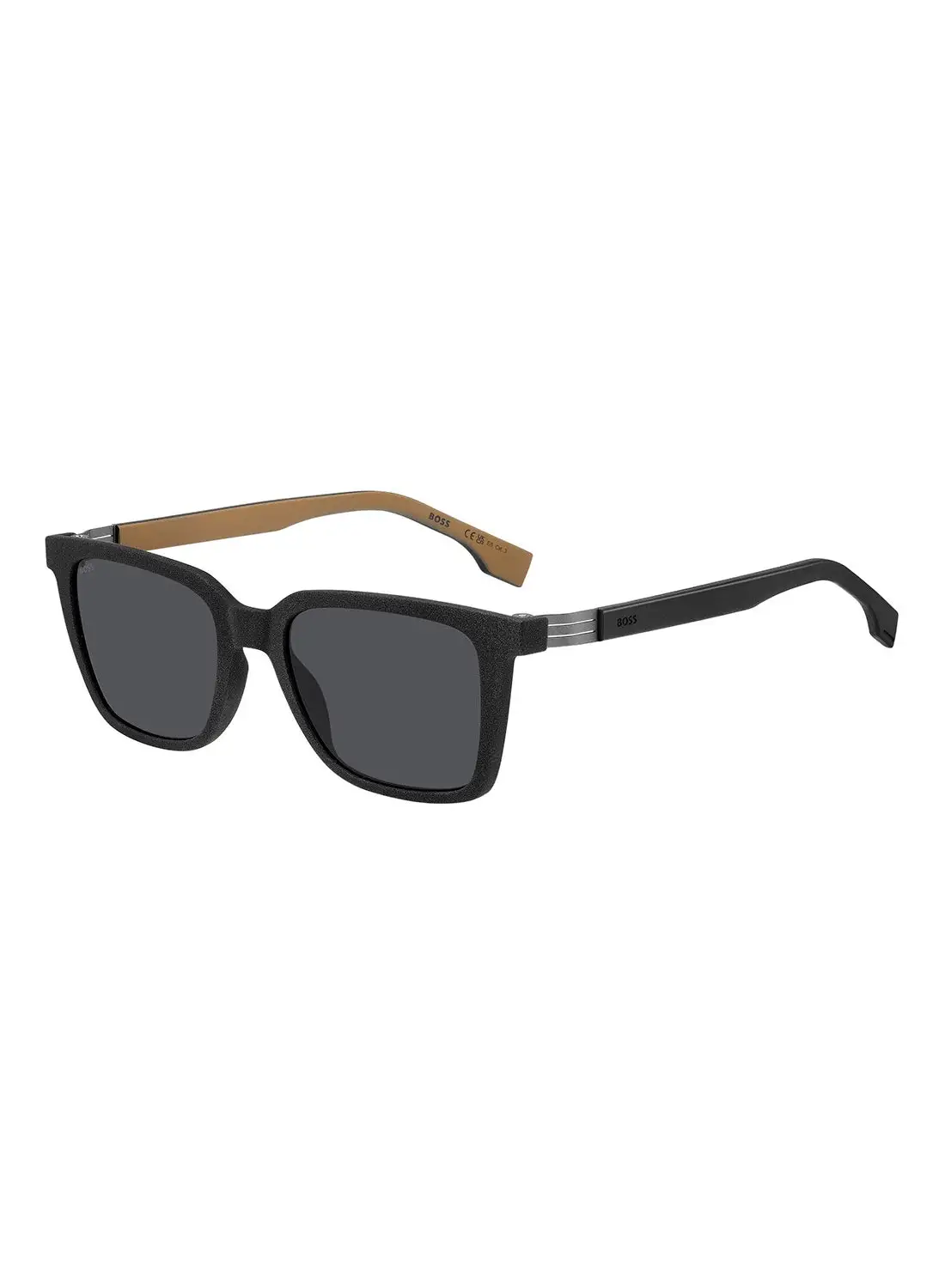 HUGO BOSS Men's UV Protection Rectangular Sunglasses - Boss 1574/S Black Millimeter - Lens Size: 53 Mm