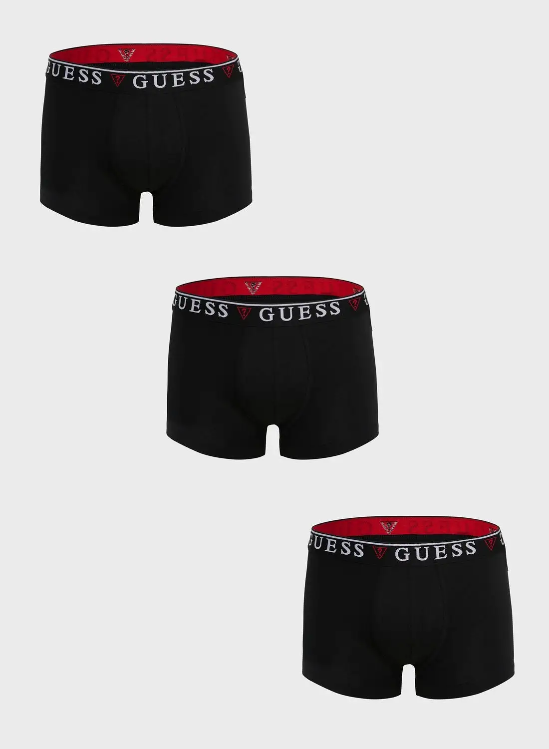 GUESS 3 Pack Logo Band Trunks