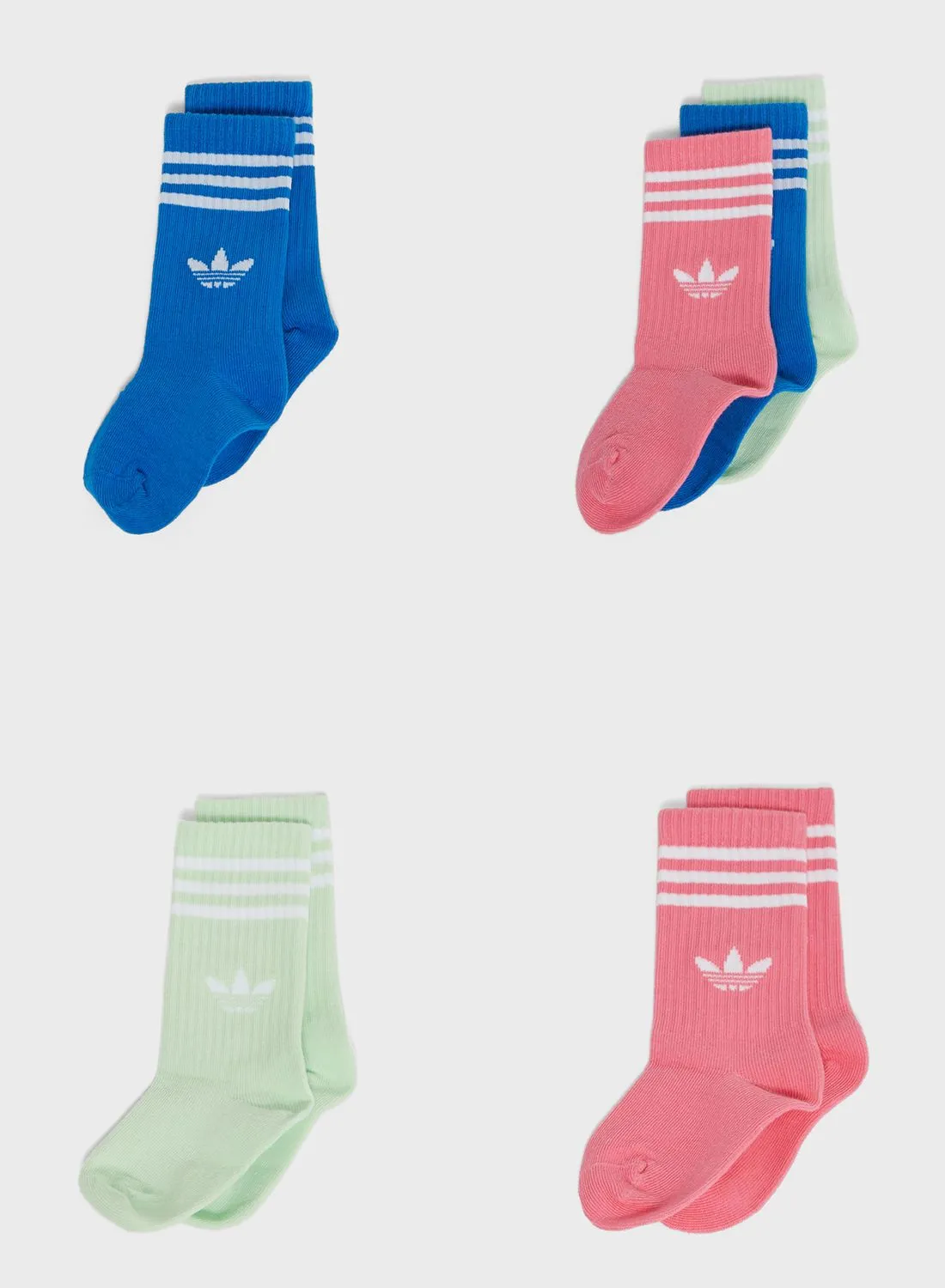 adidas Originals Kids 3 Pack Crew Socks