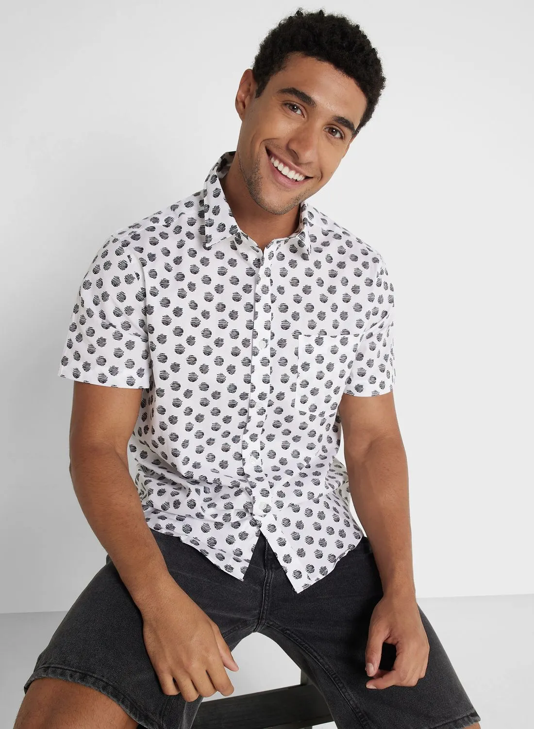 Seventy Five Geo Print Shirt